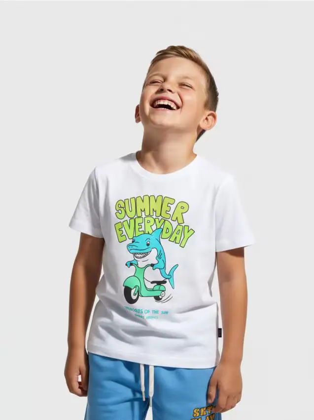 Maglietta con stampa - bianco