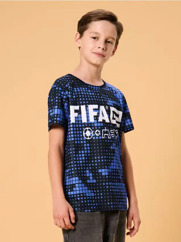 Maglietta con stampa FIFA - indaco