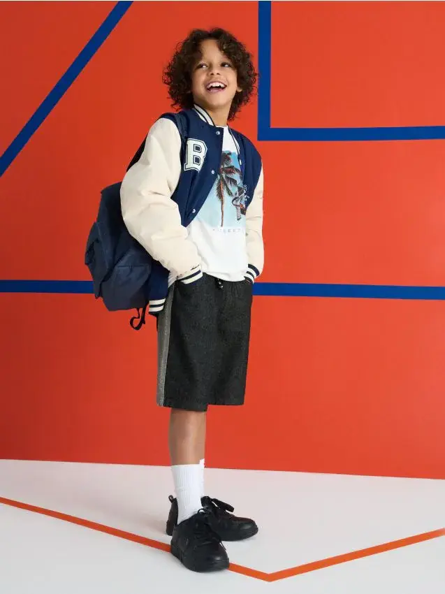 Maglietta con stampa - panna