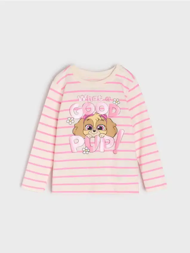 Maglietta con stampa PAW Patrol - rosa