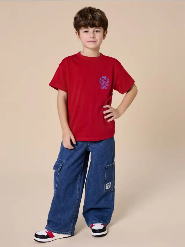 Maglietta con stampa - rosso