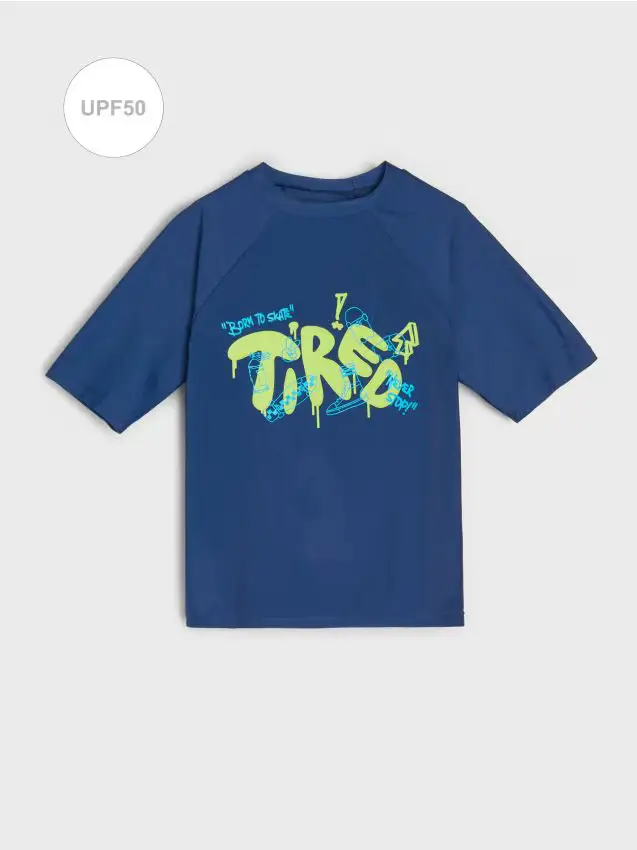 Maglietta da nuoto per bambini UPF 50 - blu scuro