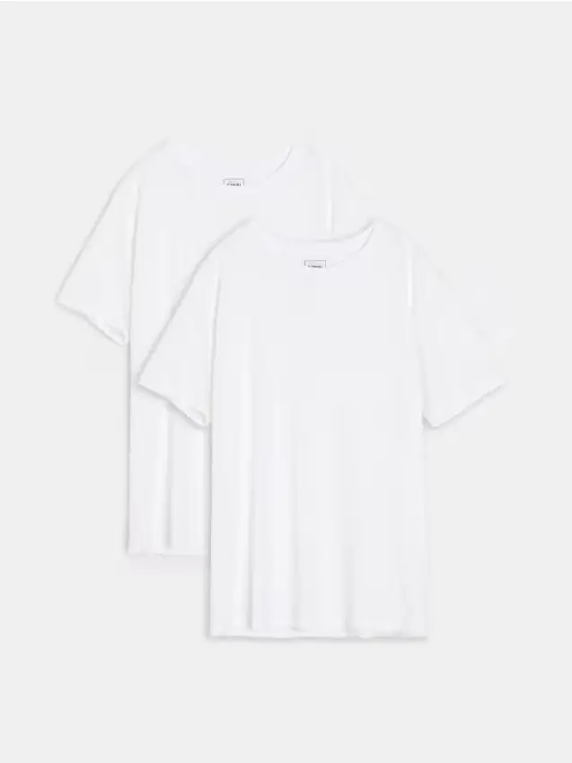 Maglietta da pigiama in cotone 2 pack - bianco