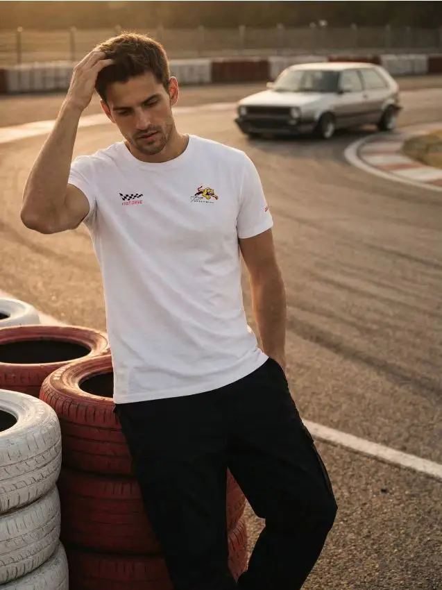 Maglietta in cotone a maniche corte - bianco