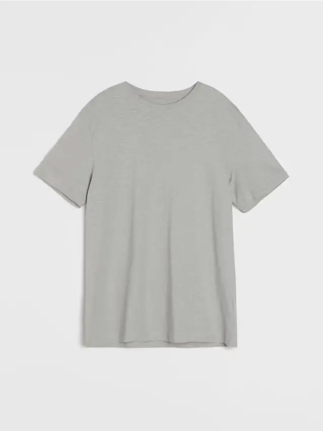 Maglietta in cotone a maniche corte - grigio chiaro