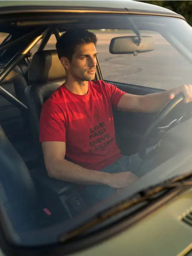 Maglietta in cotone a maniche corte - rosso