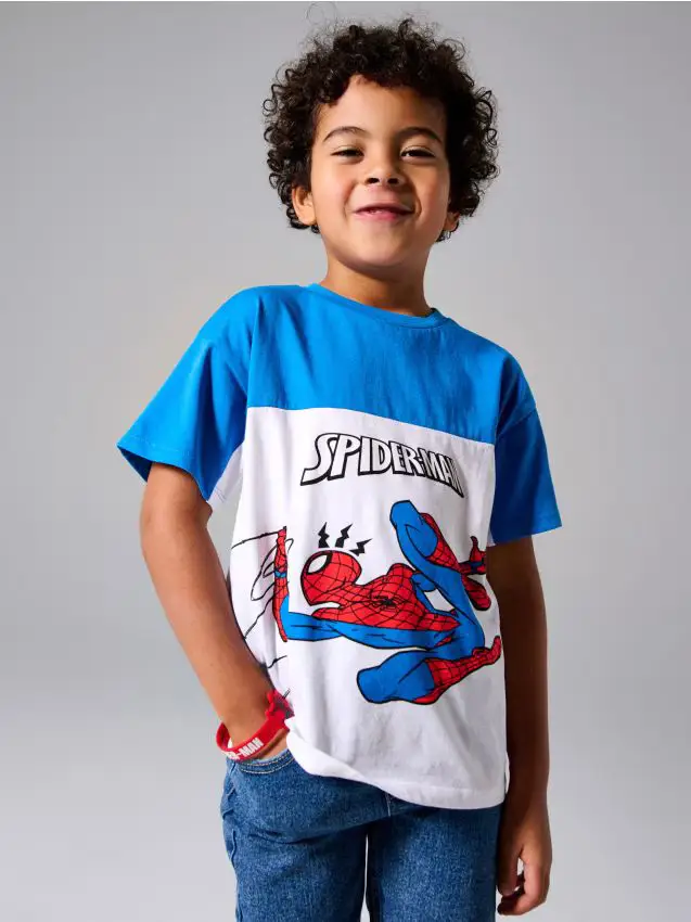 Maglietta in cotone a maniche corte Spider-Man - bianco