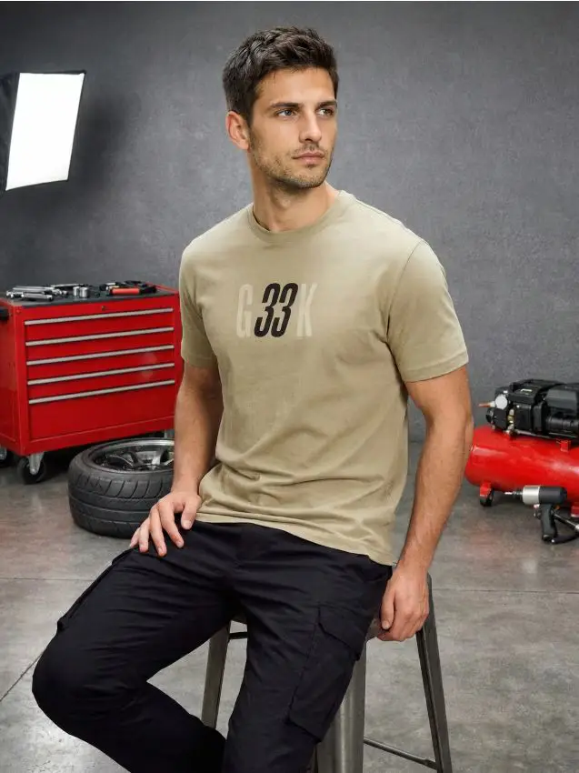 Maglietta in cotone a maniche corte - verde pallido