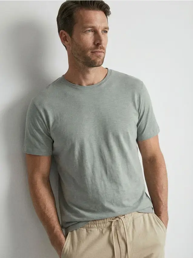 Maglietta in cotone a maniche corte - verde pallido