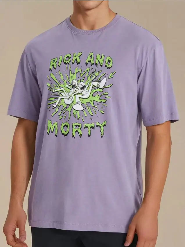 Maglietta Rick and Morty - lavanda