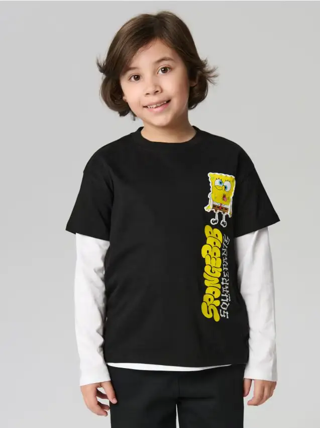 Maglietta SpongeBob - nero