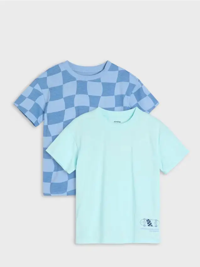 Magliette di cotone 2 pack - acqua