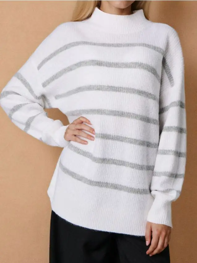 Maglione a coste a righe - multicolor