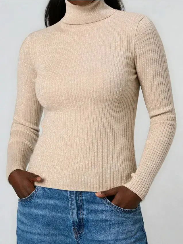 Maglione a costine - oro