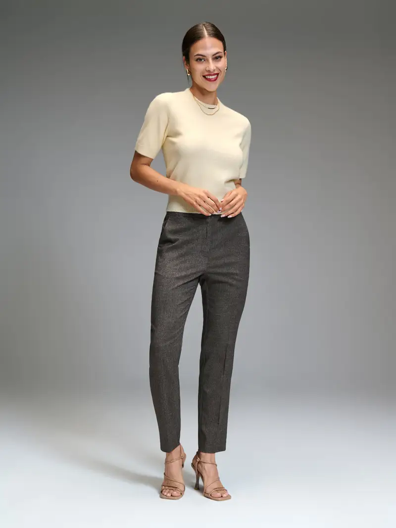 Maglione a maniche corte - giallo chiaro miniatura 3