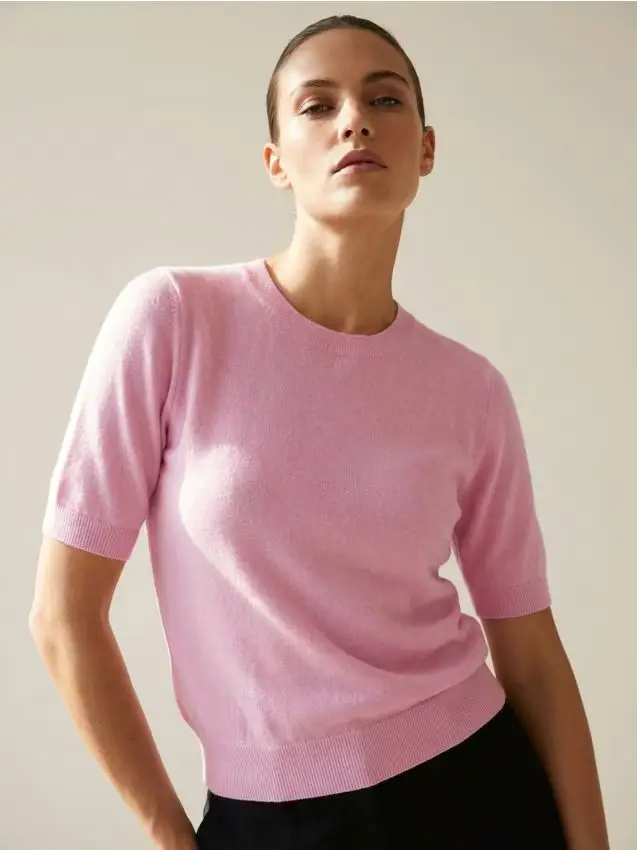 Maglione a maniche corte - rosa