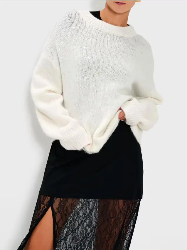 Maglione basic - bianco