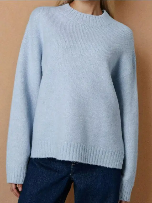 Maglione basic - blu