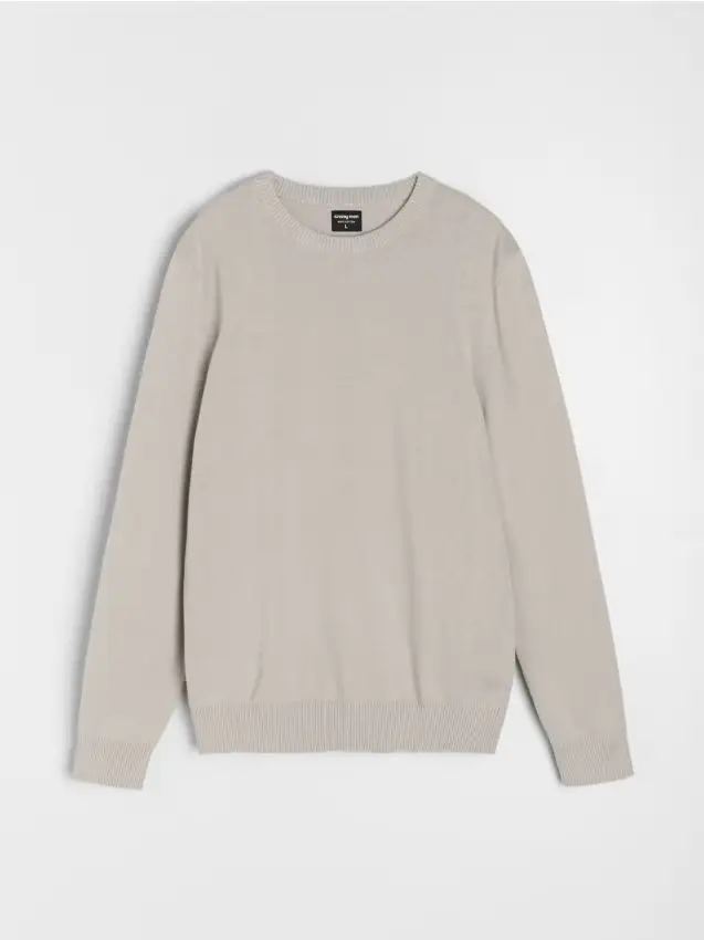 Maglione basic in cotone - nude