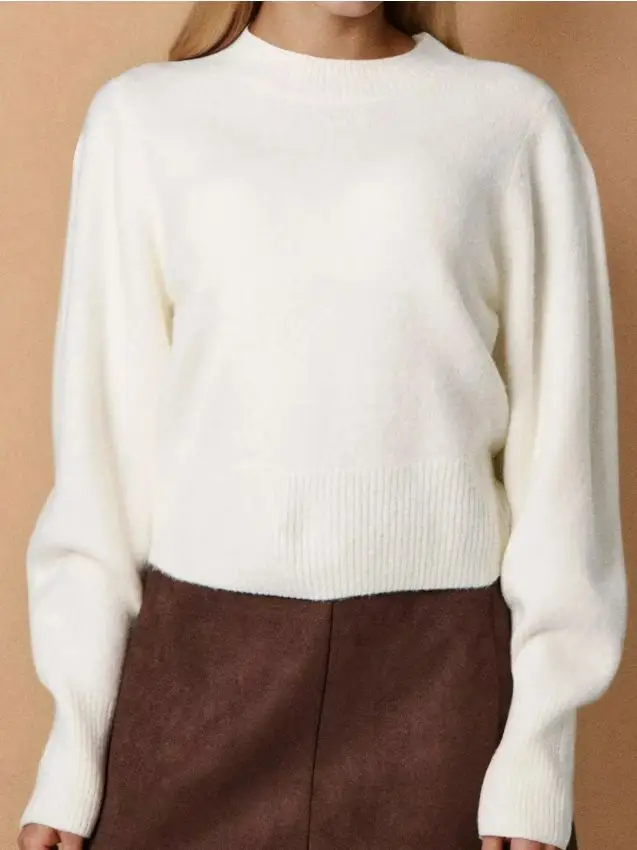 Maglione basic - panna