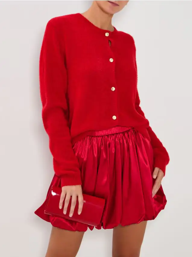 Maglione con bottoni decorativi - rosso