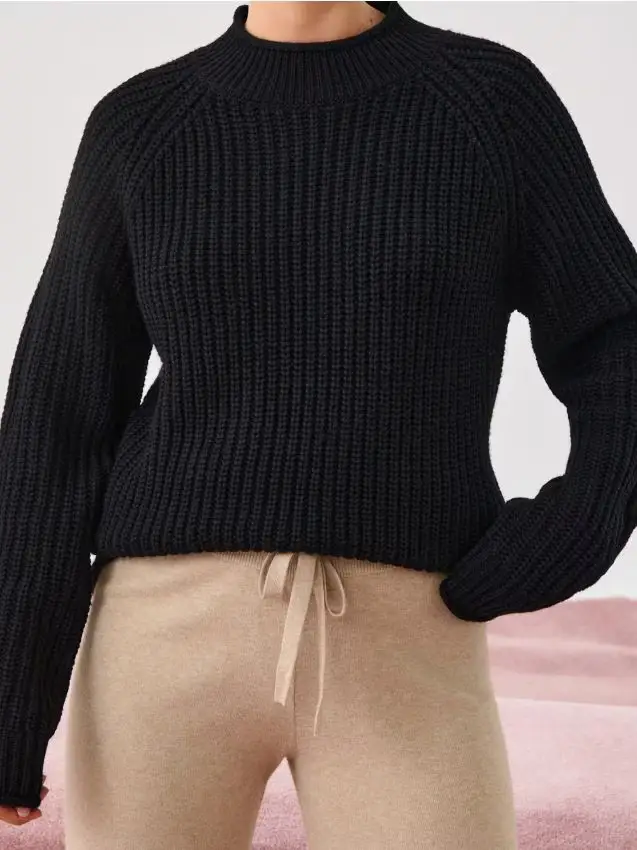 Maglione con lavorazione spessa - nero