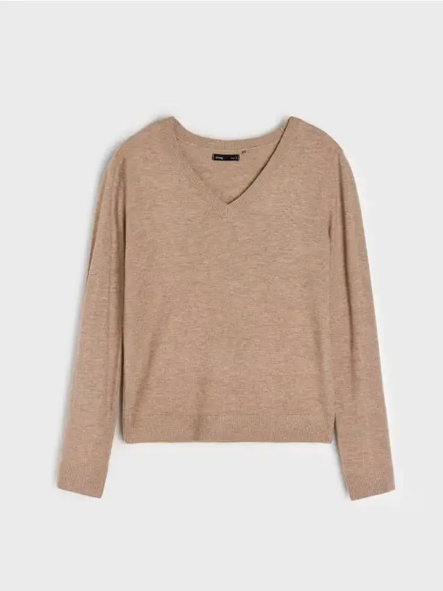 Maglione con scollo a V - caffè Caffè