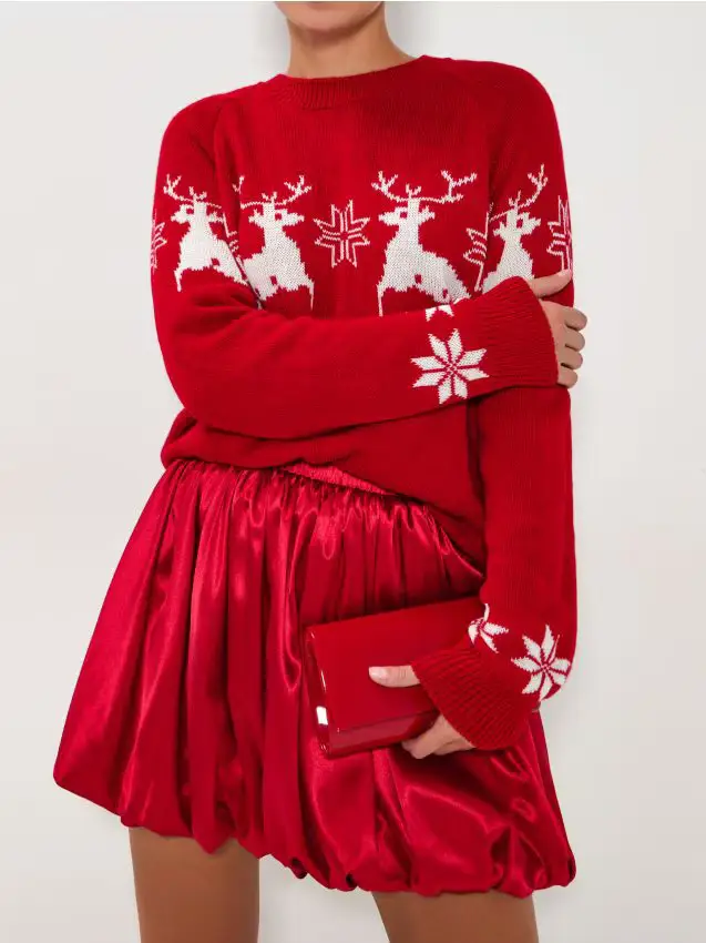 Maglione natalizio - rosso