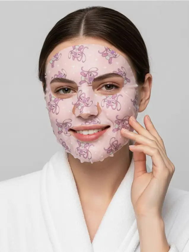 Maschera idratante in foglio Stitch - rosa pastello