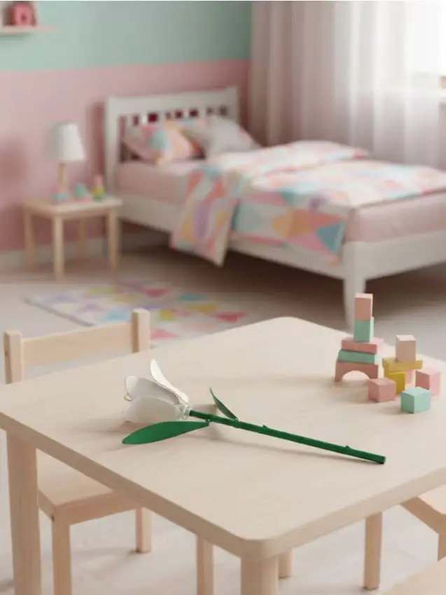 Mattoncini - fiore di giglio - bianco