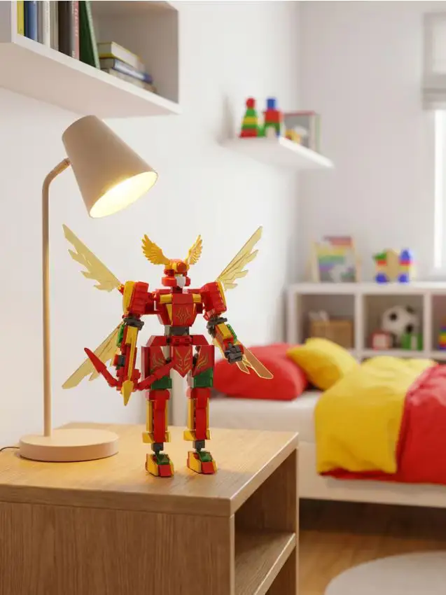 Mattoncini - mecha alato - rosso