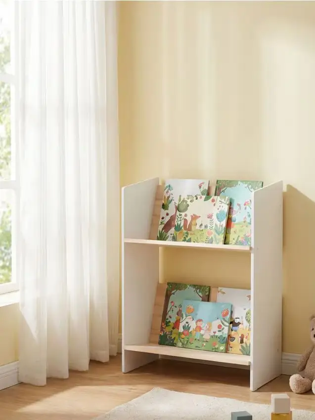 Mensola autoportante a due livelli - bianco