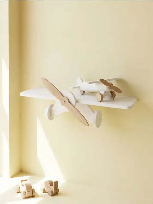 Mensola da parete con motivo aereo - bianco