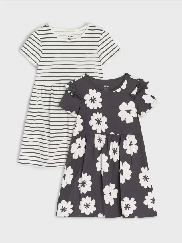 Mini vestito con balze 2 pack - multicolor