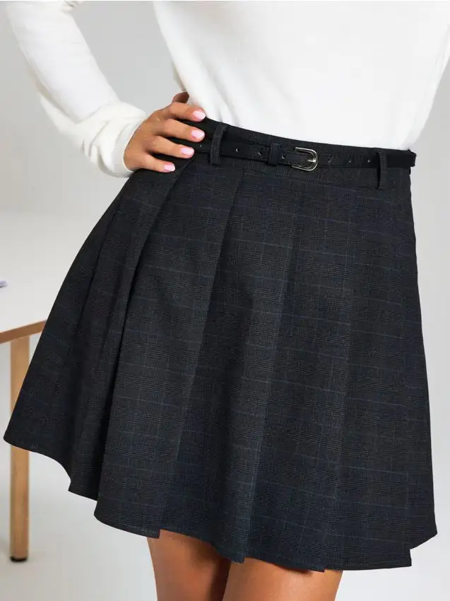 Minigonna a quadri - multicolor