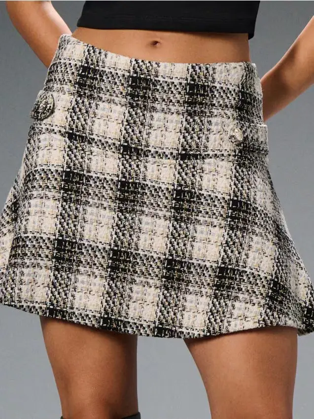 Minigonna a quadri - multicolor