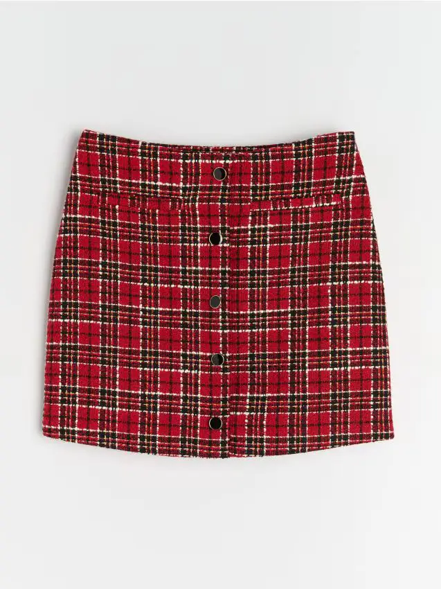 Minigonna a quadri - multicolor