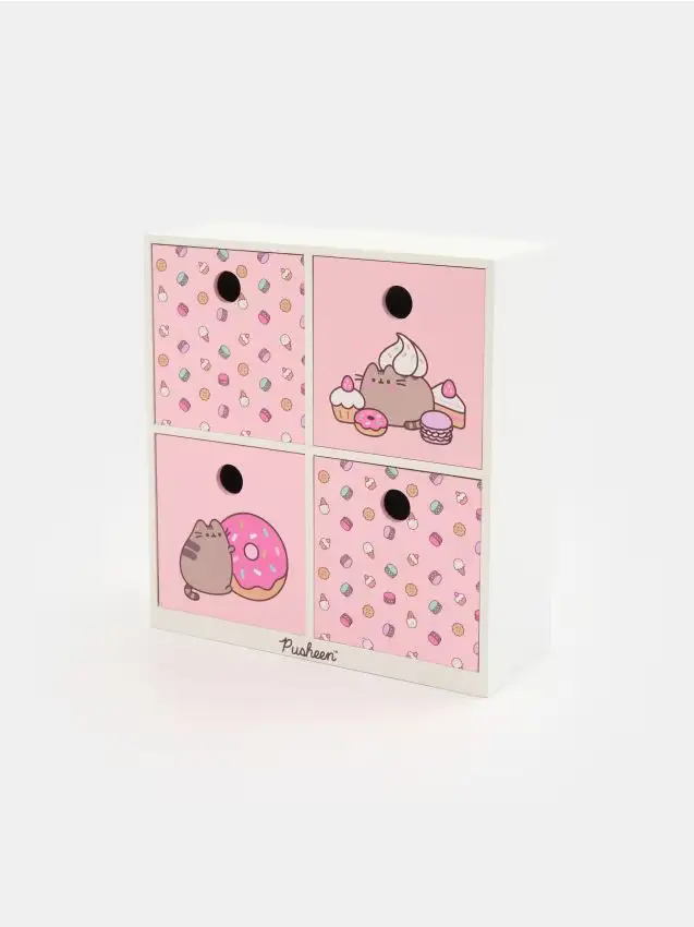Mobiletto per bambini con cassetti Pusheen - rosa pastello
