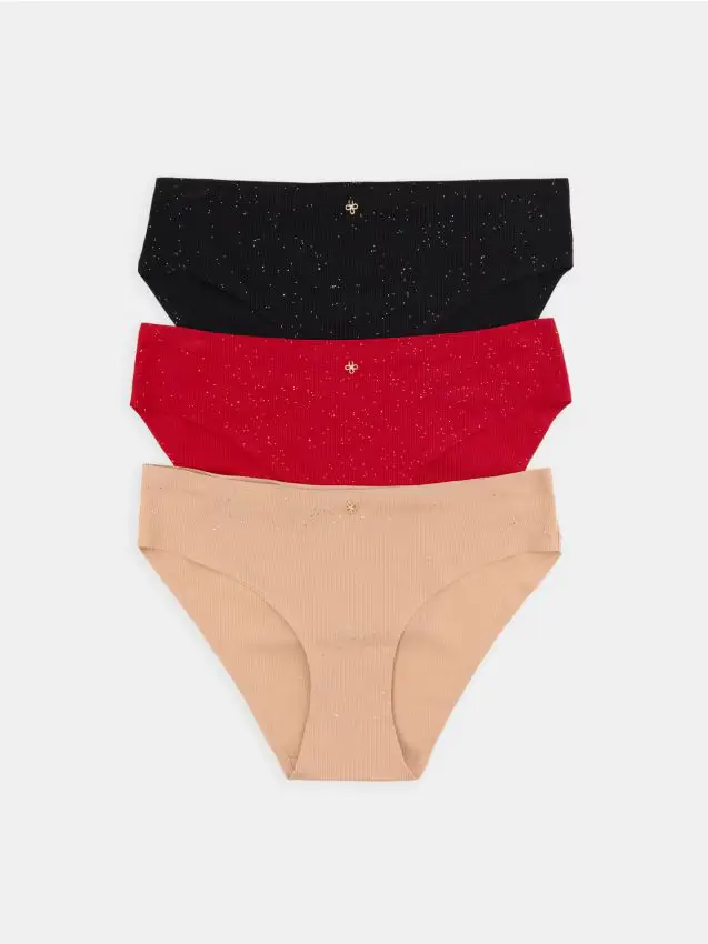 Mutandine a costine, confezione da 3 - multicolor