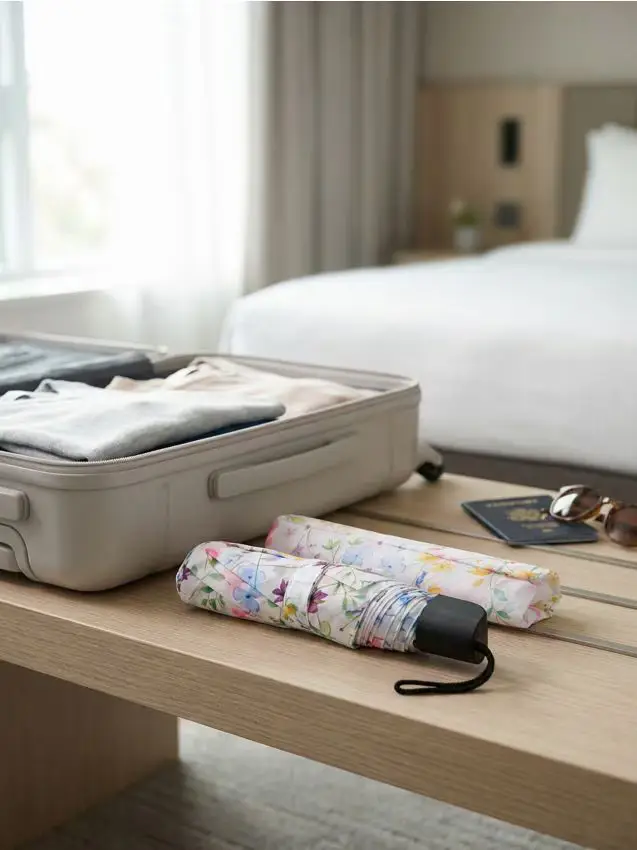 Ombrello con motivo floreale - multicolor