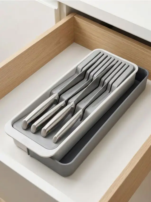 Organizer da cucina per cassetto - grigio chiaro