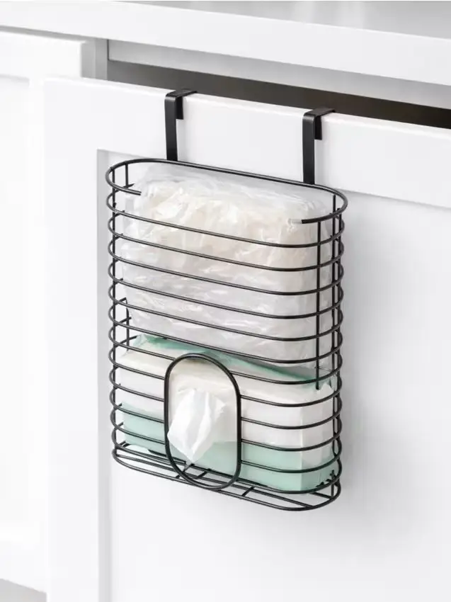 Organizer metallico da parete sospeso - nero