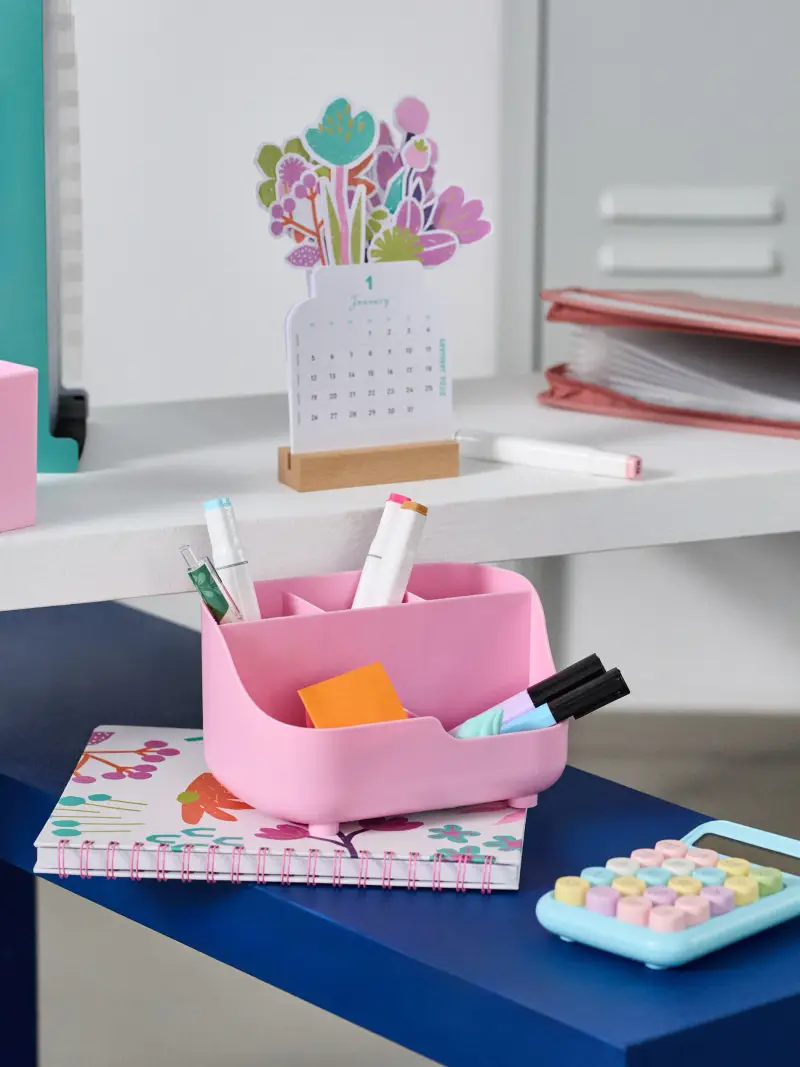 Organizzatore da scrivania - rosa pastello miniatura 2