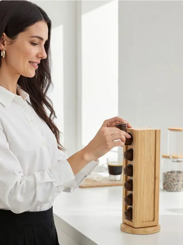 Organizzatore per capsule di caffè - beige