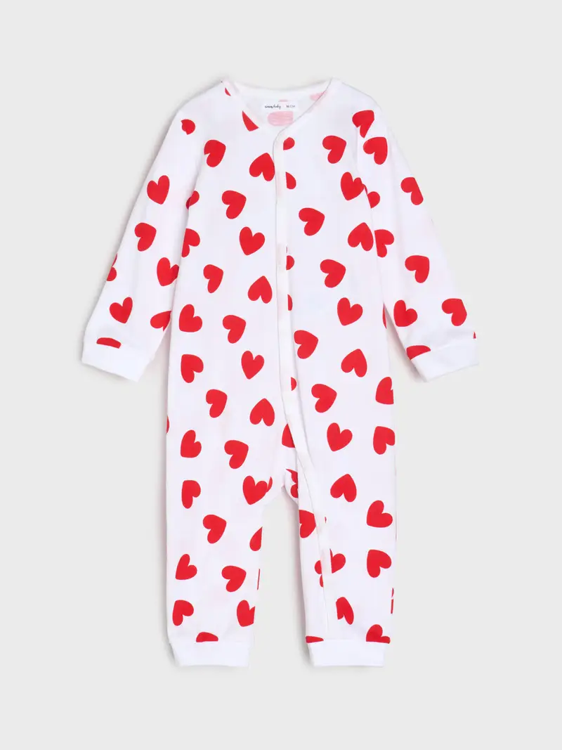 Pagliaccetto in cotone per neonati - bianco miniatura 3