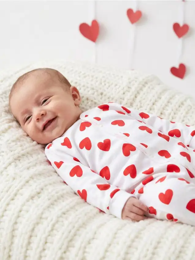 Pagliaccetto in cotone per neonati - bianco