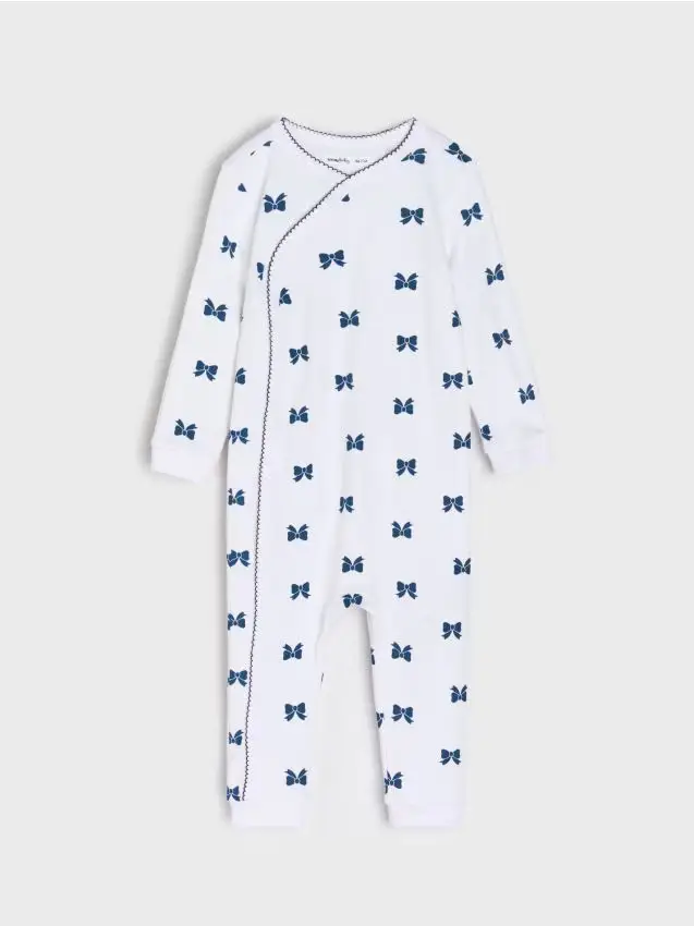 Pagliaccetto in cotone per neonati - bianco