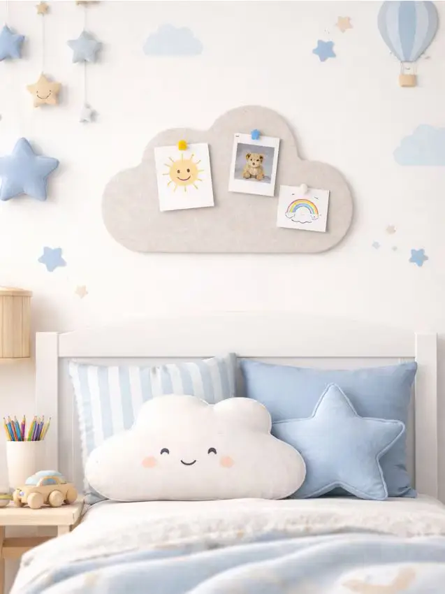 Pannello imbottito a forma di nuvola - beige