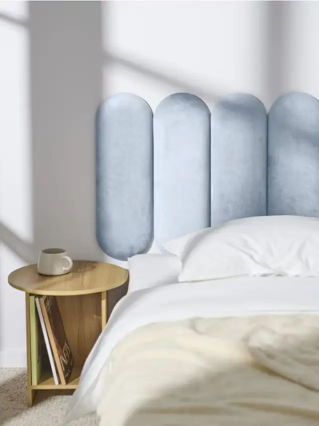 Pannello murale imbottito - blu pallido