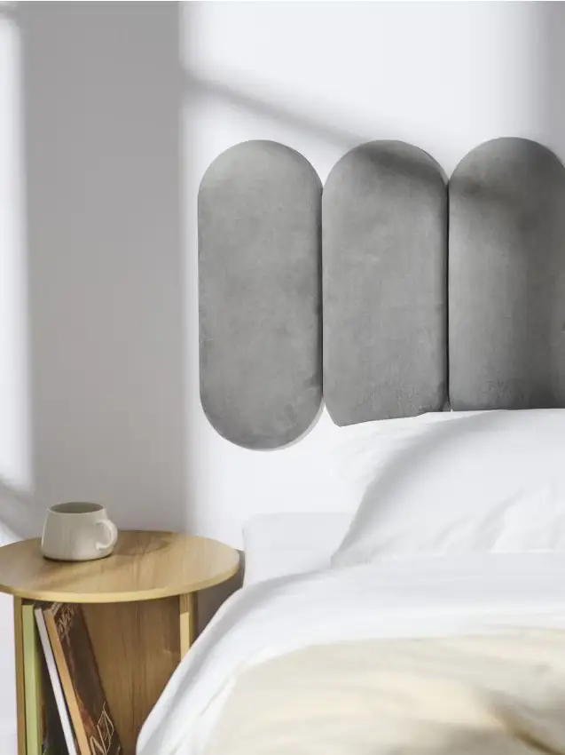 Pannello murale imbottito - grigio chiaro